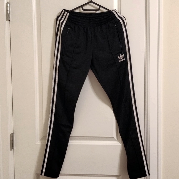 ADIDAS Originals Supergirl Black White Striped Track Pants Joggers Sweatpants - Picture 3 of 3